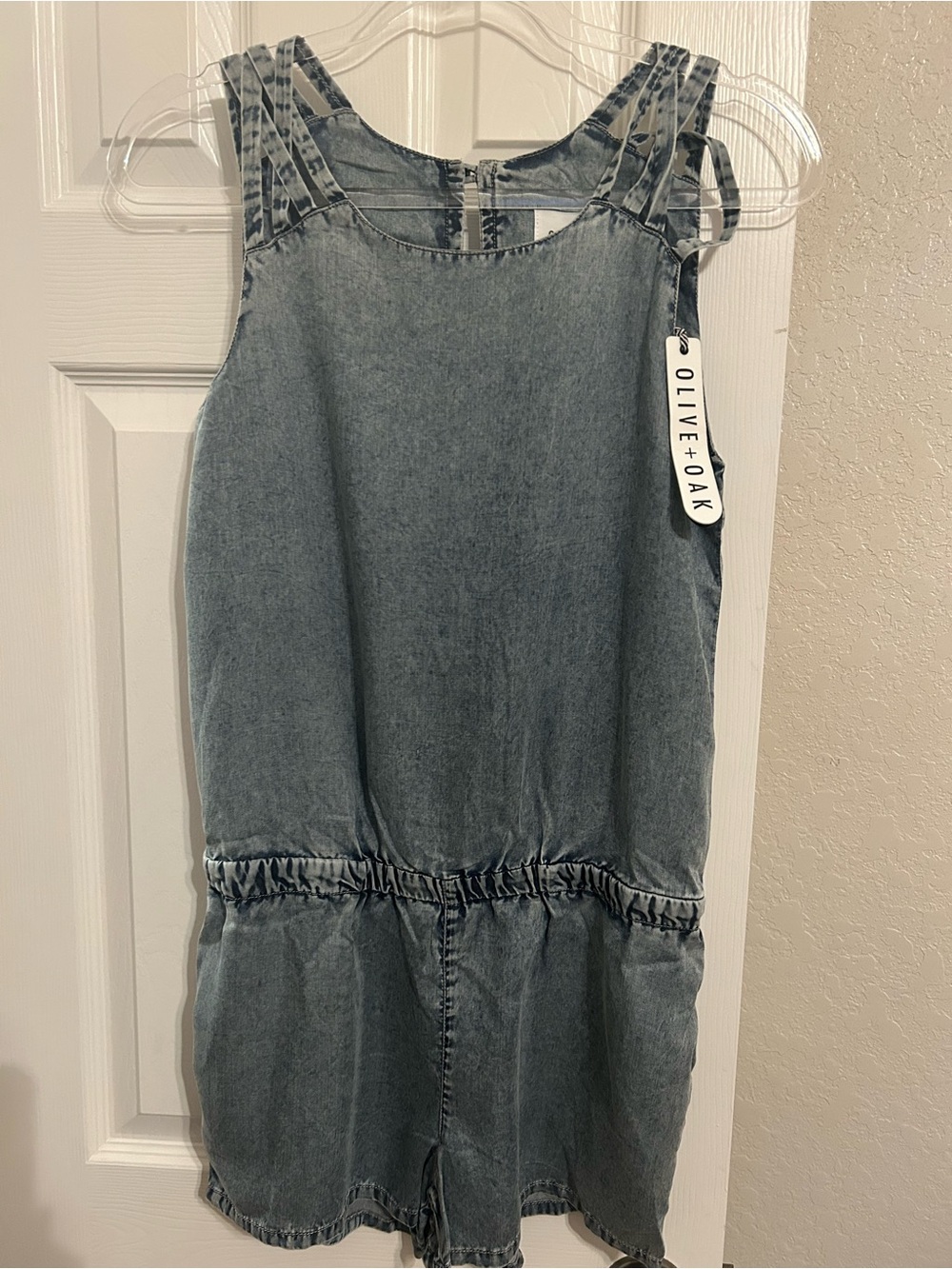 Olive & Oak Light Washed Denim Romper